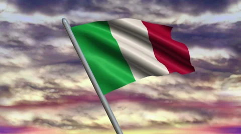 Italian Flag Animation  – 4K Resolution Ultra HD Vídeo Stock 41813329