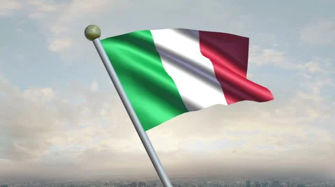 Italian Flag Animation 動画素材 40211721