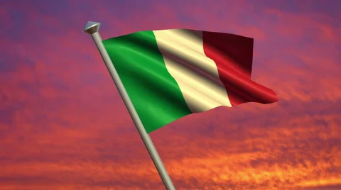 Italian Flag Animation Vídeo Stock 40212775