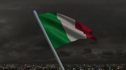Italian Flag Animation Stockbeeldmateriaal 40238227