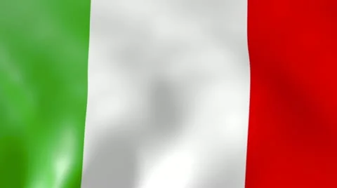Italian Flag Close Up Video stock 11344199
