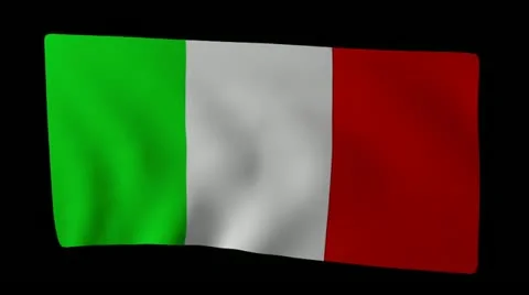 Italian Flag Close Up Video stock 12253150