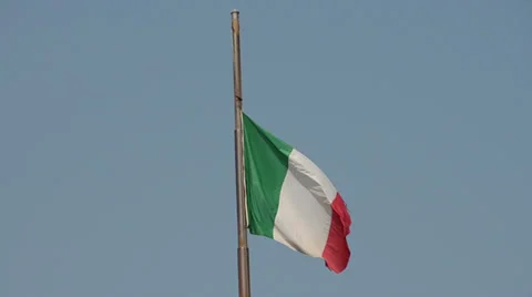 Italian flag close-up Stock Footage 36421386