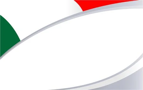 Italian flag corner wave frame background  스톡 일러스트