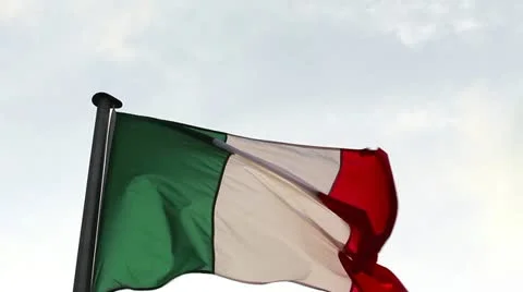 Italian flag Stock Footage 20618779