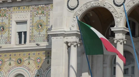 Italian flag Stock Footage 36419705