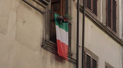 Italian Flag Stock Footage 38216684
