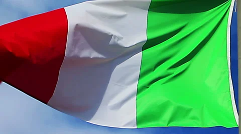 Italian flag Stock Footage 43830750