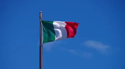 Italian flag Stock Footage 60870835