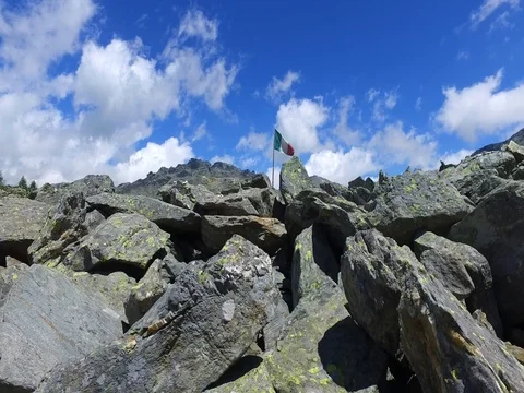 Italian flag Stock Footage 77707602