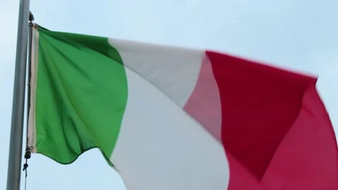 The italian flag Stock Footage 142562405