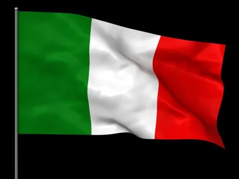 Italian flag Stock Illustration