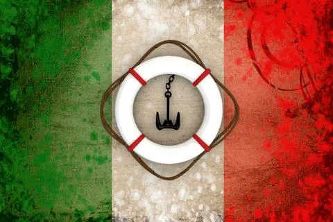 Italian flag Stock Illustration