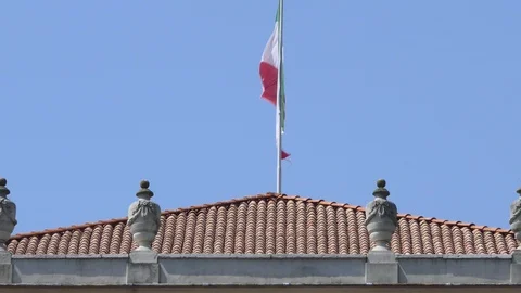 Italian flag moved by the wind Stock-Footage 114168854