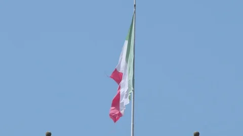 Italian flag moved by the wind Stock-Footage 114168909