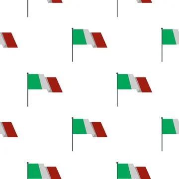 Italian flag pattern flat Illustrazione stock