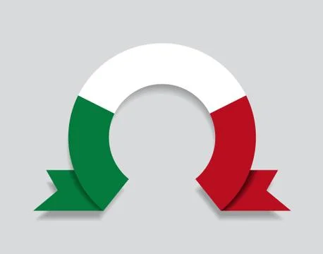 Italian flag rounded abstract background. Vector illustration. Stock Illustration
