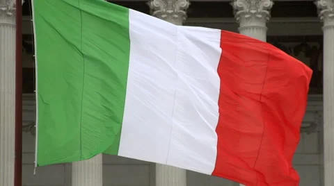 Italian Flag - Slow Motion Stock Footage 40105957