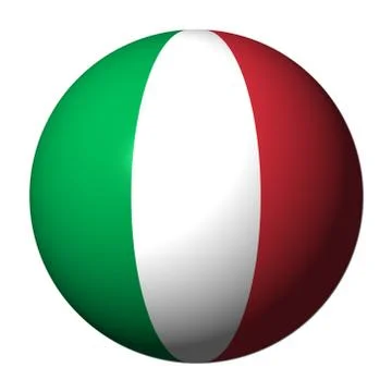 Italian flag sphere Illustrazione stock