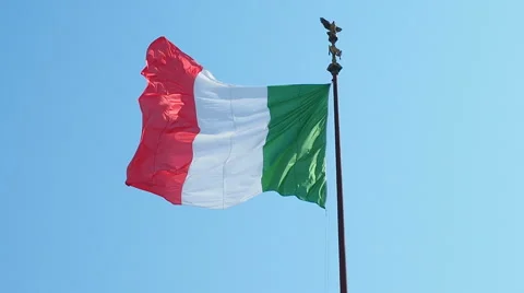 Italian Flag Waving Stock-Footage 67368083