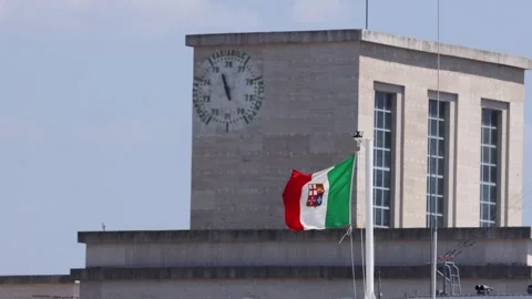 Italian Flag Waving in Naples Stock Footage 301861472