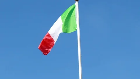 Italian flag waving in the wind Video stock 112686835