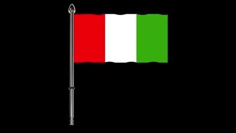 Italian flag waving in the wind. Stock Footage 340324133