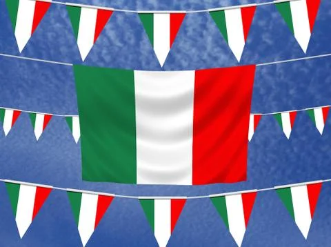 Italian Flags Stock Illustration