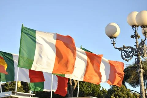 Italian Flags Stock Photos