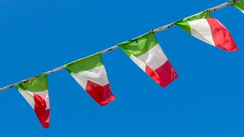 Italian flags Stock Photos