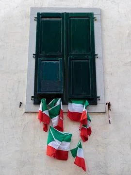 Italian flags Stock Photos