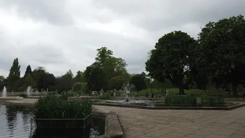 Italian Garden, Kensington Gardens, London, England Stock Footage