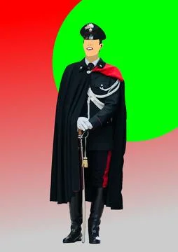 Italian guard. 3d color vector illustration Stock Illustration