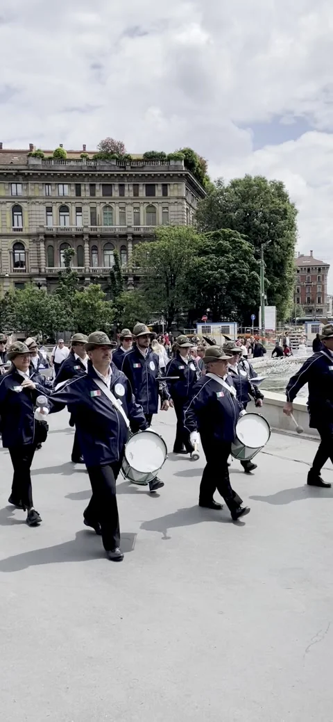 Italian Honor Guard Marching Through the Streets of Malta Stock-Footage 319796533
