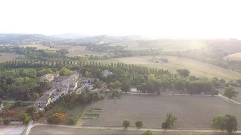 Italian landscape with drone Stock Footage 79665169