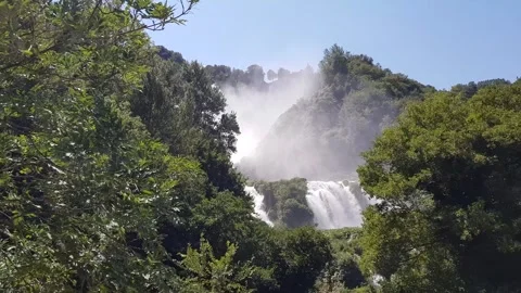 Italian man-made waterfall Stock Footage 288222238