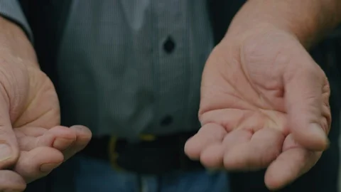 Italian mans hands Stock Footage 97492874