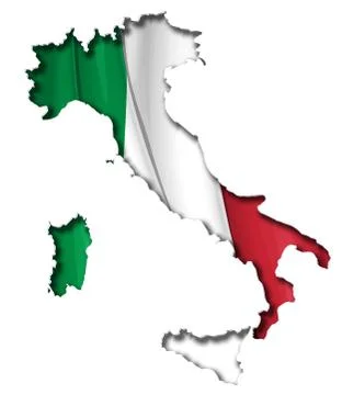 Italian map-flag Stock Illustration