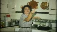 Italian Mother Cooks Dinner For The Family 1950S Vintage Film Home Movie 1136 Stock Footage