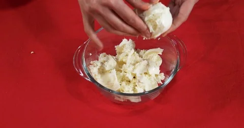 Italian mozzarella in the dish Stock Footage 75231015