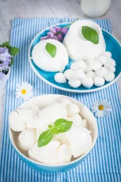 Italian mozzarella Stock Photos