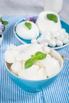 Italian mozzarella Stock Photos