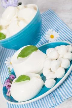 Italian mozzarella Stock Photos