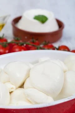 Italian mozzarella Stock Photos