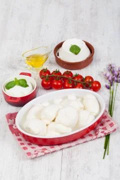 Italian mozzarella Stock Photos