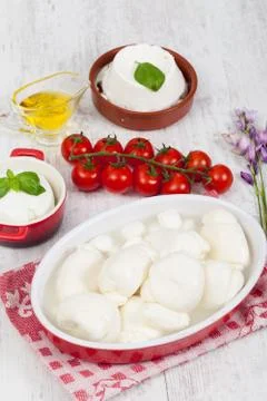 Italian mozzarella Stock Photos