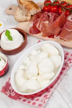 Italian mozzarella Stock Photos