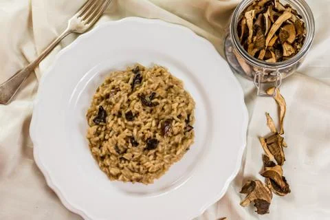 Italian mushroom risotto Stock Photos