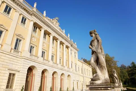 Italian neoclassic villa Stock Photos