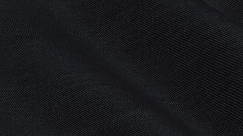Italian Obsidian Black Solid Wool Lycra Fabric Rippling in Smooth Waves 動画素材 342589872